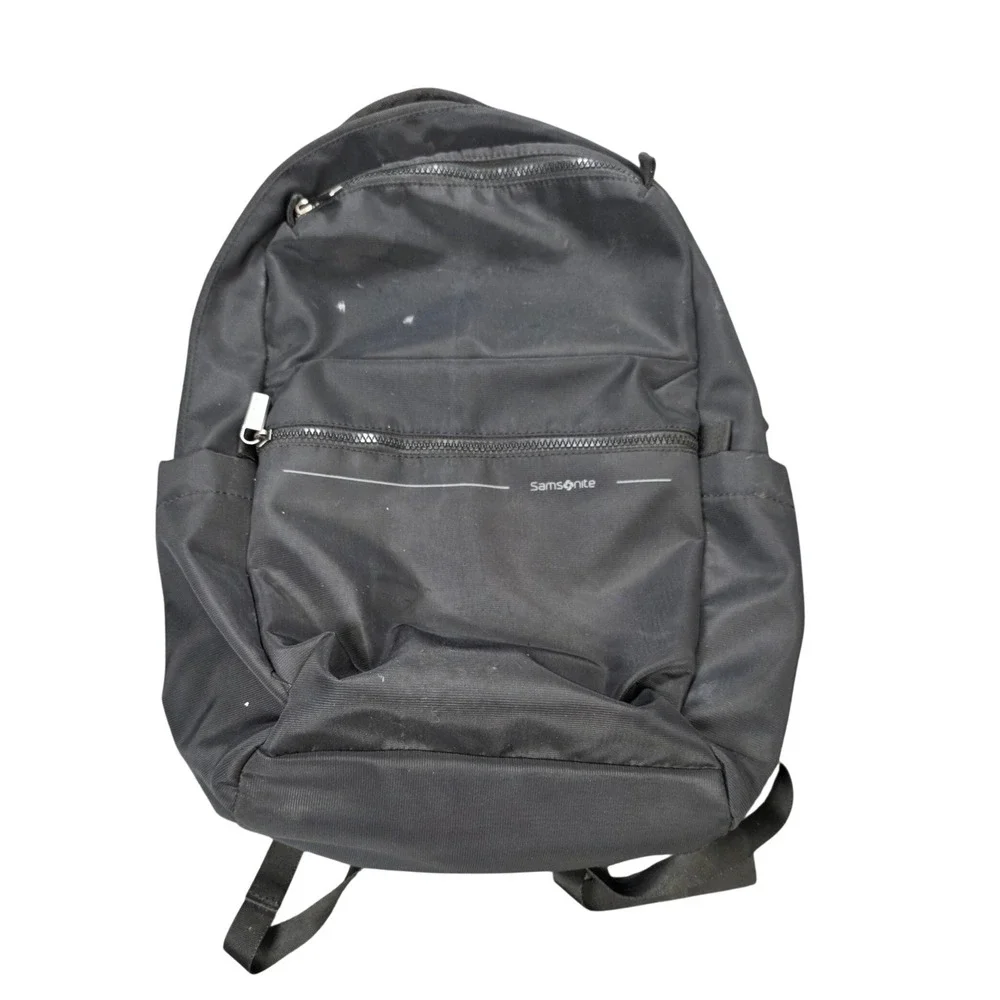 Samsonite Laptop Commuter Backpack Men's Black Sliver Tone Professional Travel